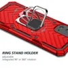 Hibrit Defender Kickstand Parmak Yüzük Kılıfları iPhone 13 12 11 Pro Max XR XS Samsung S22 Not 20 Ultra A11 A21 A31