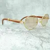 Occhiali da sole rotondi da uomo Moda vintage in legno Occhiali da sole Accessori da donna Designer French Shades Eyewear Prodotto di tendenza