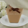 Sacchetti regalo triangolari in carta kraft da 100 pezzi Scatola per caramelle al cioccolato per feste di anniversario di matrimonio Design unico e bellissimo