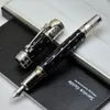 5A Quality Black Metal Fountain Pens Fashion Office Stationery Luxury Pen Calligraphy ink-pens For Christmas Gift Diamond color r298t