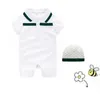 Novo Chegada Moda Recém -nascida Mumpsuits Roupas Cotton Cotton Cotddler Baby menino Menina e chapéu 012 meses7011824