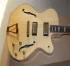 2022 wholesale top quality L-5custom wood color hollow jazz electric guitar 6 string guitar with Gold Metal