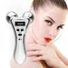 Micro-current Vibration Massager 3D Face Roller Microcurren Lift 4D Y Shape Rotating 220216