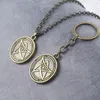 Cthulhu Mythe Collier Necronomicon Culte Clan Mythe Cosmos Symbole Étoiles Univers Pendentif Collier pour Femmes Hommes Ras Du Cou Porte-clés1234M