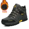العلامة التجارية Men Winter Snow Boots أحذية رياضية مقاومة للماء أحذية رياضية سوبر دافئ للرجال في الهواء الطلق أحذية المشي لمسافات طويلة أحذية العمل الحجم 39-47 201110