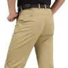 Mens Loose Business Casual Pants Plus Size 30-44 Pantalon droit Homme Coton Pantalon de loisirs en coton de haute qualité Été Printemps 201128