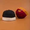 Gorra Skullies sin borde de algodón de verano para hombre, gorra Docker portátil urbana única urbana Vintage, gorro Miki multiusos