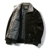 男性暖かい冬のCordurooyのジャケットとコートの男性のファッションの毛皮の襟の冬のカジュアルなジャケットの外観男性サーマルプラスサイズ5xl 6xl 220212