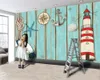 3D papel de parede vintage placa de madeira starfish shell 3d papel de parede sala de visitas quarto wallcovering hd wallpaper