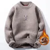 2020 new fashion autumn and winter men's turtleneck sweater pure color casual sweater men's slim brand knitted pullover