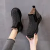 Handgemaakte martin -laarzen van kralen dames kristal rond teen platformschoenen voor winter zapatos de mujer 2020 513