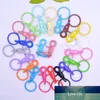 10 Pieces Colorful Metal Swivel Clasp Lanyard Snap Hook with Key Ring Diy Trinkets Keychain Jewelry Findings