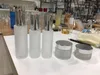 Botellas de la bomba de la bomba de los frascos de vidrio helada con tapa de plata brillante 30 g 50 g 30ml 100ml 120ml loción corporal bálsamo de labio recipientes de crema