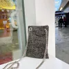 Вечерние сумки Diamonds Phone Crossbody для женщин 2021 роскошный дизайнерский серебряный горный хрусталь цепь маленькие кошельки и сумки высокого качества