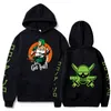 Feminino/homem Anime One Piece Roronoa Zoro Hoodies Pulôver Casual Roupas de Outono Transporte da gota H1227