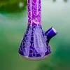 Glow in Dark Big Bongs Water Pipes Rechte Buis Glas Bong Oliereiljes Percolator Hoofddienst Glas Beker Handwork 7mm Dikke Groothandel