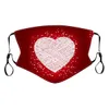 DHL Designer Masker Valentijnsdag Gift Gezichtsmaskers Volwassen Paar Gelukkige Valentijnsdag Maskers Stofdicht Gedrukt Rood Liefde Verstelbaar Mond Masker