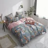 Svetanya pássaros deixa flores bedlinens Silkly Egípcio de algodão de algodão conjunto rainha king size folha decorno tampa conjunto 201210