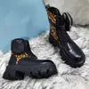 Damen-Designer-Rois-Stiefel in Übergröße, Knie-Knöchel-Martin-Stiefel und Nylon-Stiefel mit abnehmbarer Tasche, schwarze Damen-Outdoor-Stiefeletten 35–45