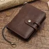 Humerpaul Genuine Leather RFID Vintage Men Wallet with Coin Pocket Short Hasp Szipper Wallets مع حاملي البطاقات أعلى جودة 2330 ساعة