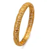 24K 4PCSLOT DUBAI Wedding Barmers For Women Man Ethiopische sieraden Goud kleur Afrika armbanden vrouwen Arabische verjaardag sieraden geschenken F7402358