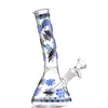 Hot sell Beaker hookahs bong Mini Glowing Honey-Bee Bong with 14mm downstem bowl design colored drawing bongs min girl dab rig