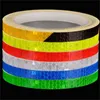 1cm8m cykelhjul reflekterar fluorescerande MTB -cykel reflekterande klistermärke stripband för cykling varningssäkerhet cykellekor dekor4025832