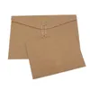 Papier Kraft marron A4 porte-documents sac de rangement de fichiers enveloppe de poche vierge avec serrure à chaîne de stockage pochette de fournitures de bureau 100 pièces