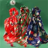 Mode Weihnachtsrkraucher langes Haar Ribbon für Frauen Mädchen Pferdeschwanz Schal Dekoration Elastische Haarband Haarschmuck