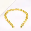 (18 cm x6 mm) o stillänk armband för kvinnor män 24 k ren guld färg mode smycken