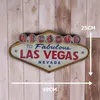 Las Vegas Welcome Neon Znak do baru Vintage Decor Decor Malarstwo Illuminowane wiszące metalowe znaki Iron Pub Cafe Decoration Y200196T