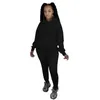 Women Solid Color Tracksuits Two Piece Set Long Sleeve Sweatsuit Jogging Sportsuit Hoodie Outfits Ladies Winter Sportswear Clothes