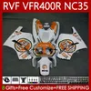 Fairing Kit for Honda NC35 V4 VR400 R RVF400R RVF400R 1994 1995 1996 1997 RVF VFR 400 RVF400 R 400 RR橙ラッキーVFR 400R VFR400RR 94-98 VFR400R 94 95 96 97 98