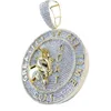 Pendentif Colliers 2022 Chèvre Hip Hop Deux Tons Couleur Or Micro Pave 5A Zircone Cubique Ronde 3D En Forme Animal Hiphop Glace Hommes Bijoux 7910256