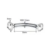 혀 고리 1pc 수술 강철 곡선 바바 벨 다채로운 크리스탈 지르콘 눈썹 링 피어싱 립 딱정벌