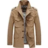 Brand Autumn Trench Jacket Chaquetas y abrigos para hombre Solid Casual Cotton Men Windbreaker veste homme Coat Male Plus Size M-4XL 201118