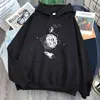 Astronaut i rymdtryck sweatshirts man lös fleece casual hooded streetwear man casual vintage hoody anime punk sweatshirts h1227