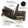 KAVIS portefeuille en cuir véritable hommes porte-monnaie mâle Cuzdan portefeuille homme Portomonee petit Mini Rfid Walet poche mode homme Vallet262T