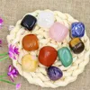 Chakra Stones Healing Crystals Lot de 7/10 Chakras polis et polies Thérapie par les cristaux équilibrants holistiques Méditation Reiki ou comme pierre d'inquiétude pour la paume du pouce