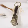 Retro Owl Key rings Letter Tag Owl keychain holders Fine Fashion Jewelry bag hangs charm Gift Drop Ship