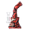 Navire par mer Mixte Halloween Styles Narguilés Mini Petite Huile Dab Rigs Yeux Dents Verre Bongs Pomme De Douche Perc Octopus Tuyaux D'eau 5mm D'épaisseur 14mm Joint Avec Bol