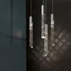 2021 moderno loft Led Chandelier K9 Cristal Chrome Duplex Stair Sala de estar Hotel Teto Pendurado Luz Luxo Pingente Lâmpada