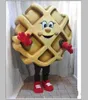 2018 Hot rea Waffle JM Smucker maskotdräkt anpassade snygga kostymsatser mascotte fancy dress karnevalskostym