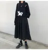 2 cores estilo japonês cintura elástica alta saias longas mulher outono inverno xadrez a linha plissada mulheres (x1078) 220224