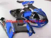 كيت للدراجات النارية fleating for kawasaki ninja zx6r 05 06 zx-6r 636 zx 6r 2005 2006 الأزرق الأسود fairings الجسم كيت KY29