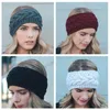 Winter Keep Warm Knitting Headband Feminina de lã faixa de cabelo faixa ao ar livre esportes acessórios de cabelo ioga cabeça festa favor T9i00865