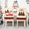 Christmas Free Covers Santa Claus Cover krzesło obiadowe tylne okładki Krzesła Zestaw Zestaw choinki samochod