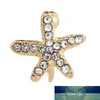 Nowe kryształowe kolczyki w kształcie rozgwiazdy dla kobiet stadnin Brincos kolczyki biżuteria luksusowy prezent świąteczny