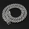 Новый цвет 20 мм кубинские звенья цепи ожерелье модные ювелирные изделия в стиле хип-хоп 3 ряда стразы Iced Out ожерелья для мужчин T2001131501379