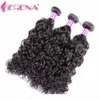 Capelli vergini brasiliani dell'onda d'acqua rosa con chiusura Capelli vergini brasiliani Capelli brasiliani bagnati e ondulati 3 pacchi con chiusura4211053